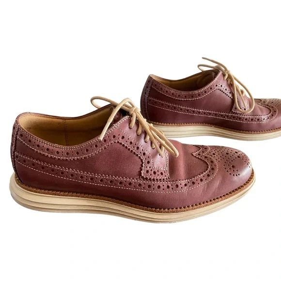 Cole Haan Grand OS Oxfords Burgundy Leather Shoes Men 10M Cole Haan Zerogrand Men main image 4